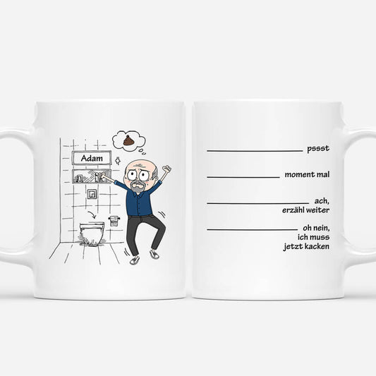 2542MGE1 personalisierte die klo pausen manner tasse