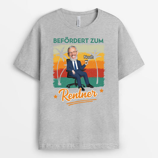 2544AGE2 personalisiertes befordert zur rentnerin t shirt