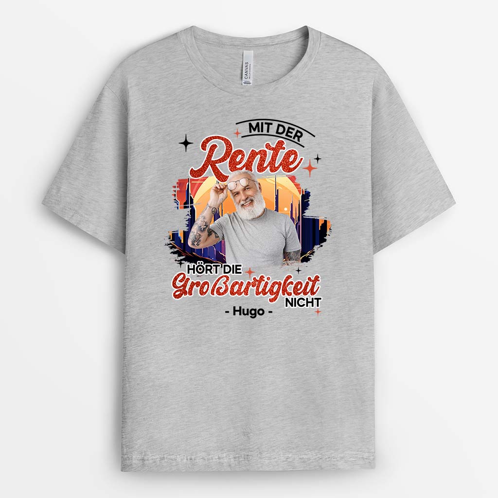 2545AGE2 personalisierte mit der rente hort die grossartigkeit nicht auf frauen t shirt