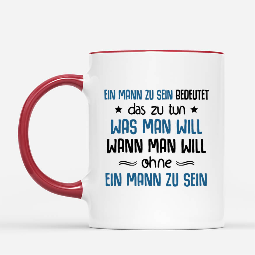 2548MGE2 personalisierte was bedeutet es ein mann zu sein tasse