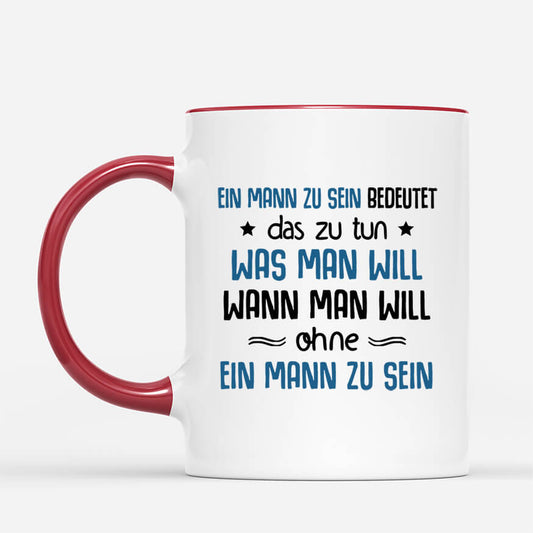 2548MGE2 personalisierte was bedeutet es ein mann zu sein tasse