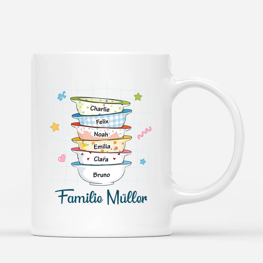 2564MGE1 personalisierte die familie tasse