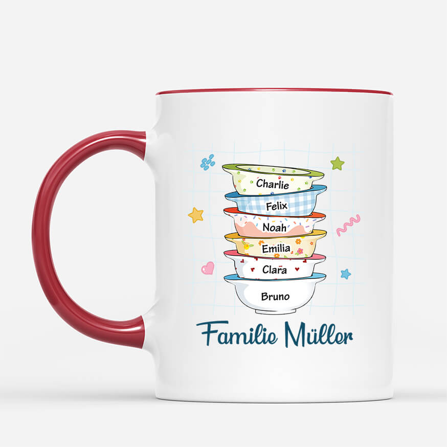 2564MGE2 personalisierte die familie tasse