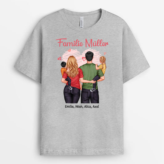 2565AGE2 personalisiertes die familie illustration t shirt