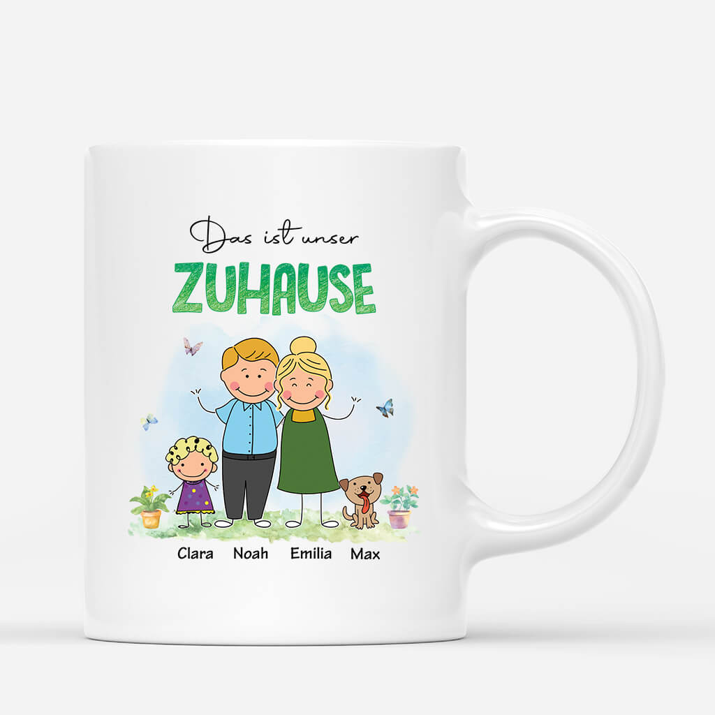 2566MGE2 personalisierte familie ist lieben und lachen tasse