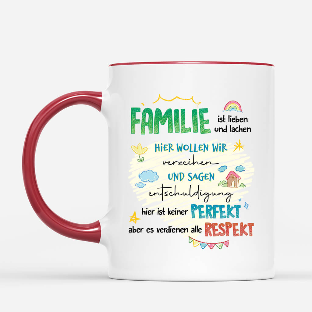 2566MGE3 personalisierte familie ist lieben und lachen tasse