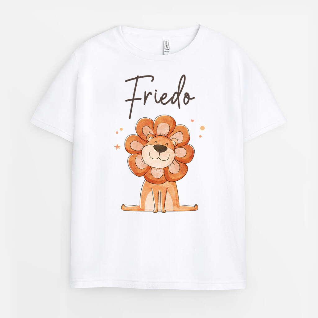 2587AGE1 personalisiertes tiere und kindernamen t shirt