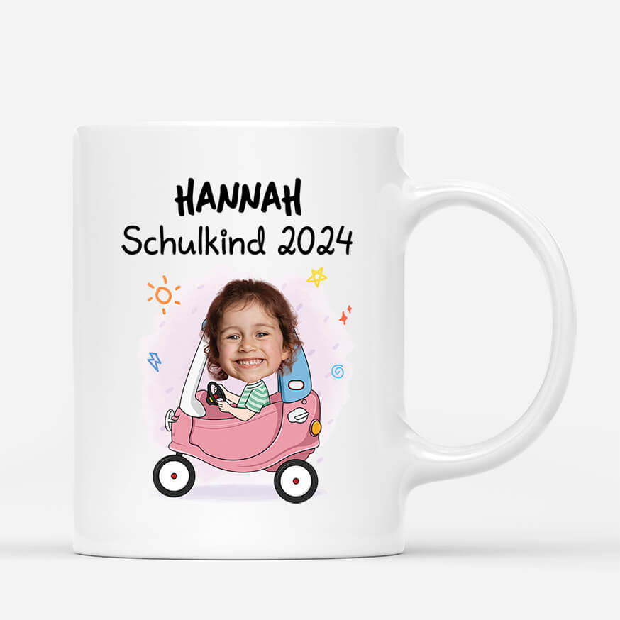 2590MGE1 personalisierte schulkind madchen tasse