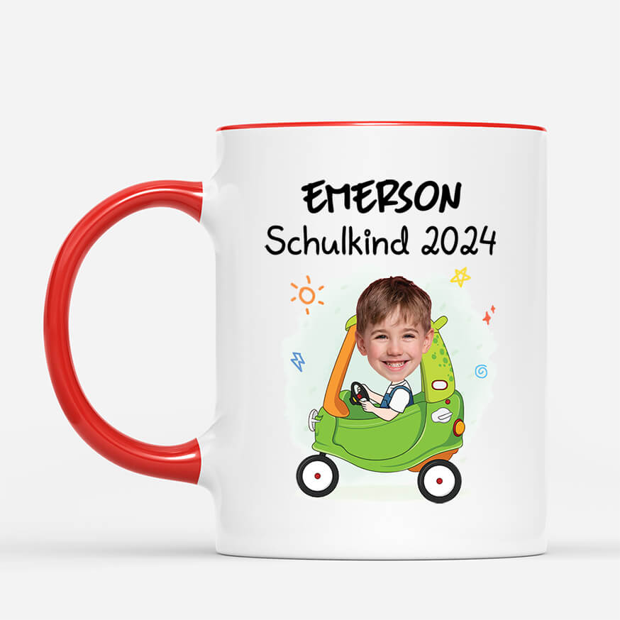 2590MGE2 personalisierte schulkind madchen tasse