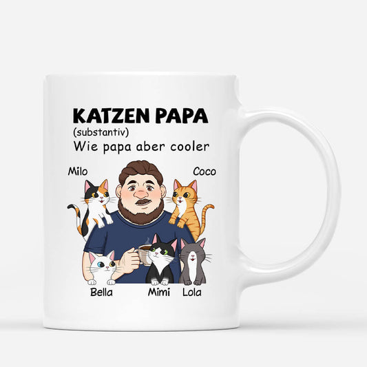 2591MGE1 personalisierte katzenpapa definition tasse