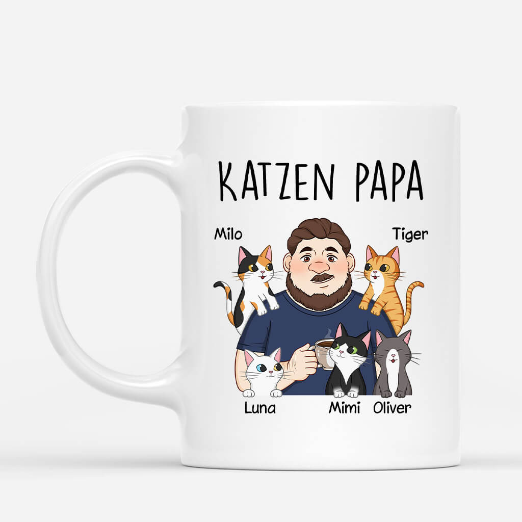 2592MGE2 personalisierte katzenpapa tasse