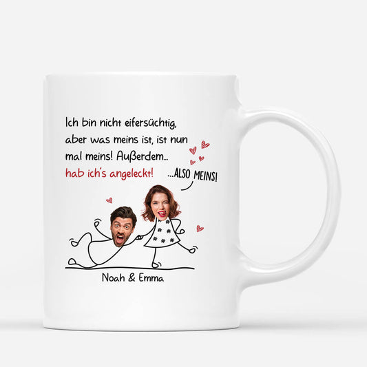 2595MGE1 personalisierte ich bin nicht eifersuchtig tasse