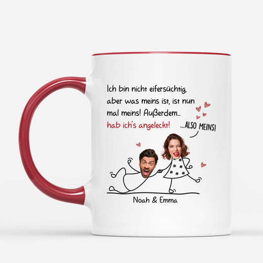 2595MGE2 personalisierte ich bin nicht eifersuchtig tasse