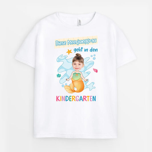 2599AGE2 personalisiertes diese meerjungfrau dieser meerjungmann geht in den kindergarten kinder t shirt