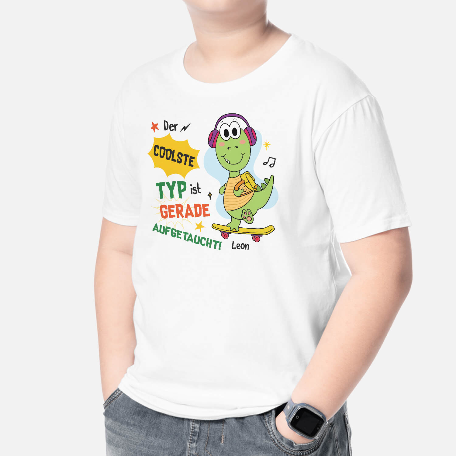 2604AGE2 personalisiertes der die coolste aller coolen kids ist da kinder t shirt