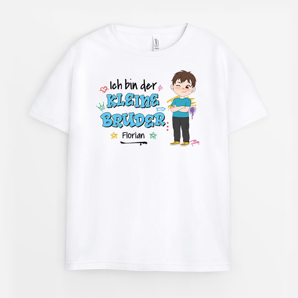 2606AGE1 personalisiertes ich bin die schwester kinder t shirt