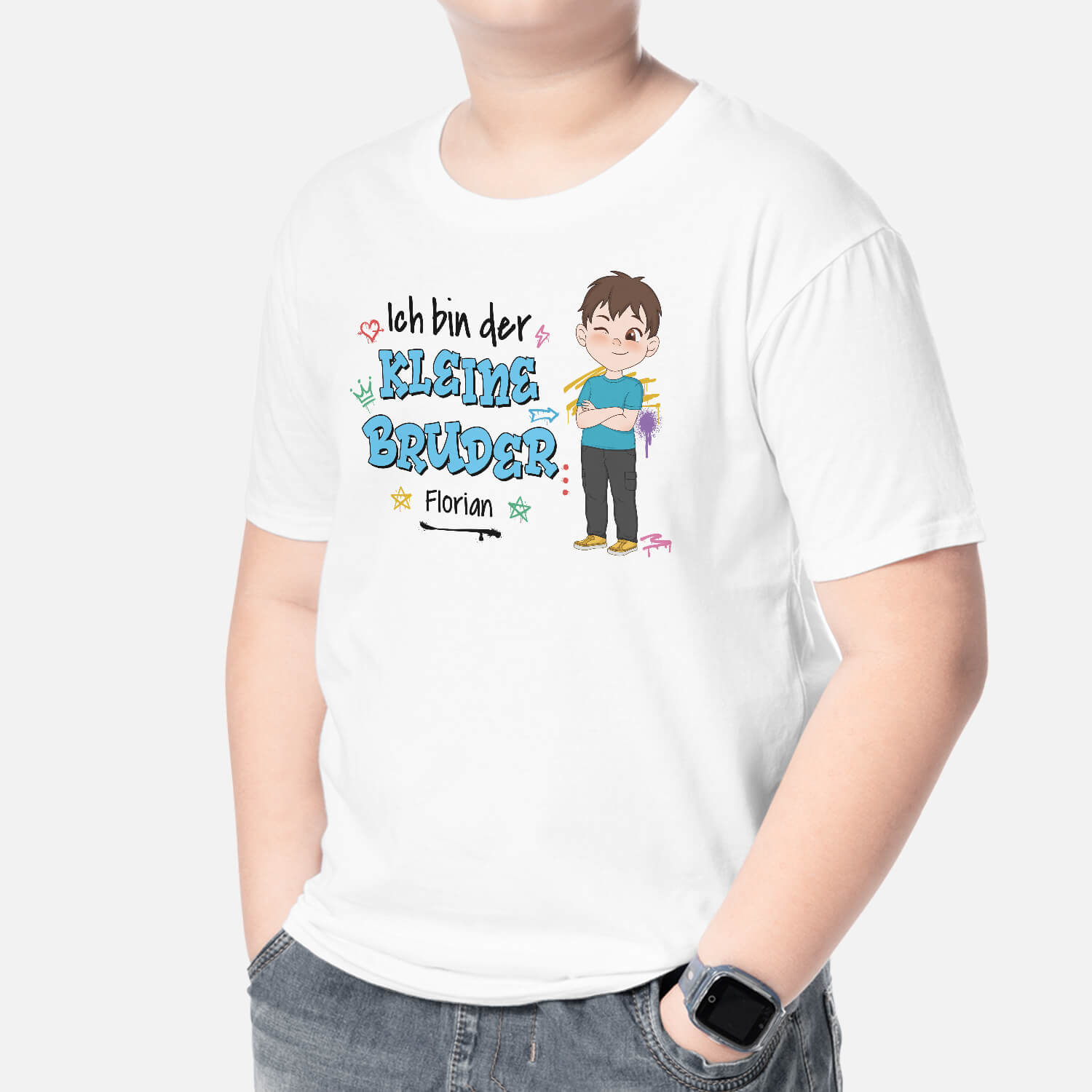 2606AGE1 personalisiertes ich bin die schwester kinder t shirt_52aa7fd5 8c3e 46e8 8188 d145181df3c8