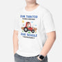 2609AGE2 personalisiertes zum traktor fahren geboren zur schule gezwungen kinder t shirt