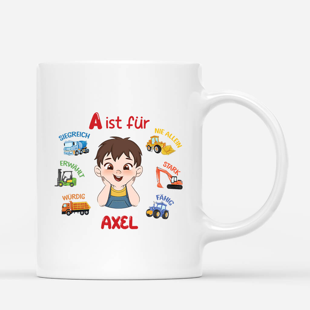 2620MGE1 personalisierte das alphabet mit namen tasse