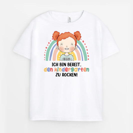 2623AGE1 personalisiertes ich bin bereit kinder t shirt