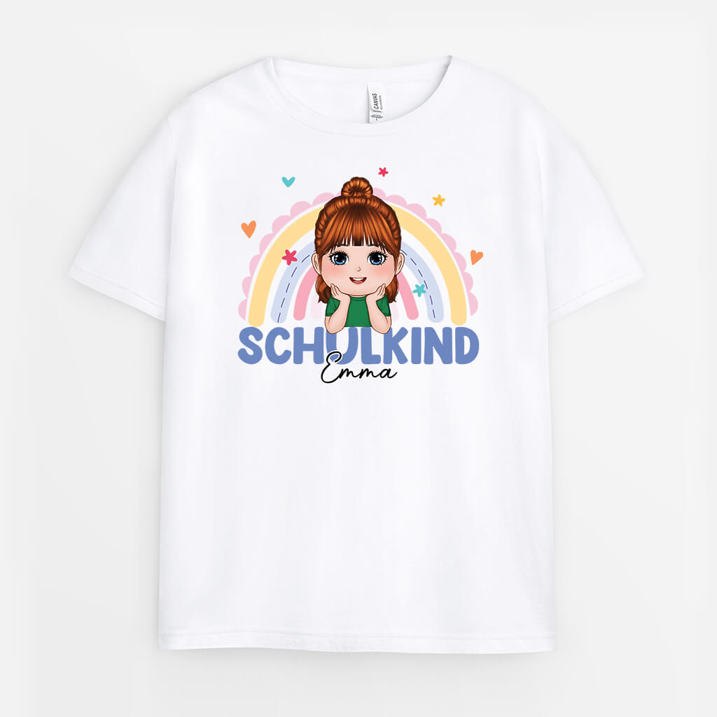 2624AGE1 personalisiertes schulkind kinder t shirt