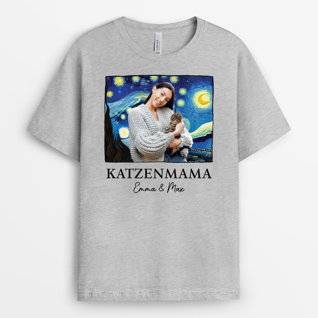 2628AGE1 personalisiertes katzenmama katzenmama t shirt