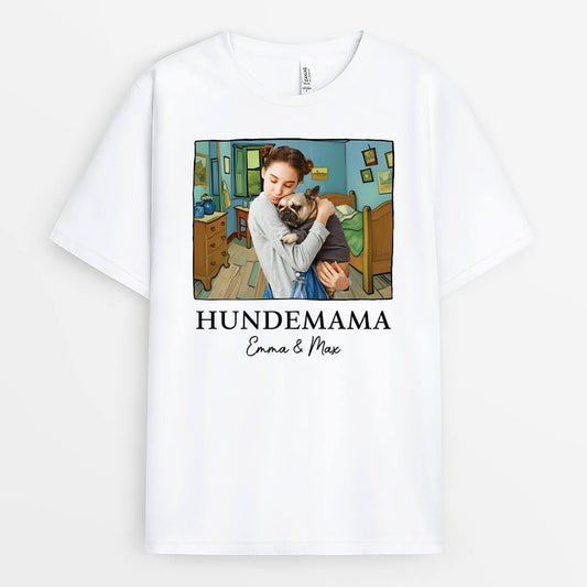 2628AGE2 personalisiertes hundemama hundepapa t shirt