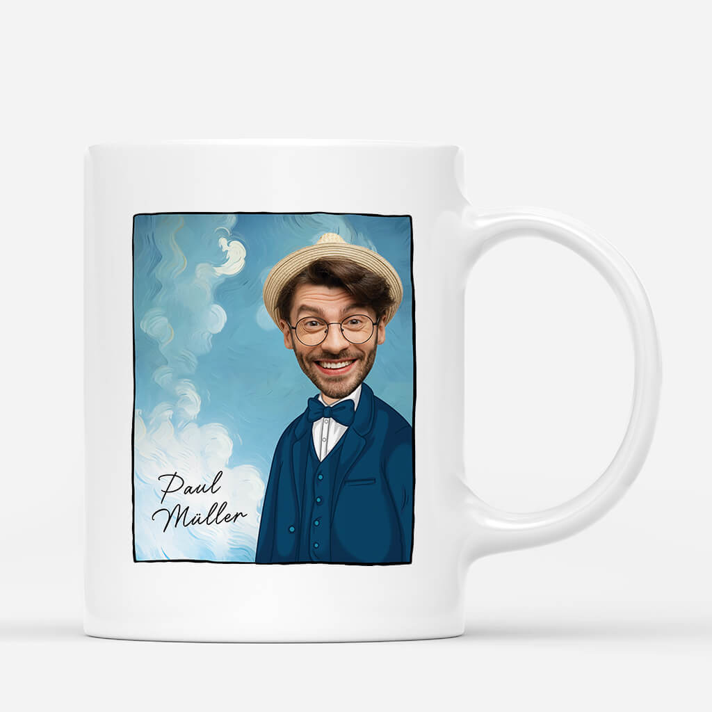 2629MGE1 personalisierte gesicht kunstliebhaber manner tasse