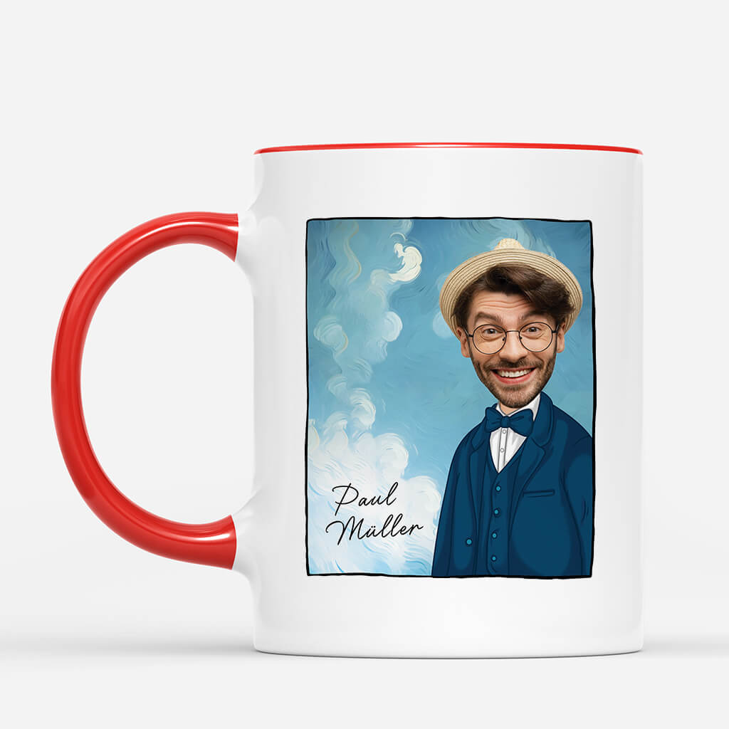 2629MGE2 personalisierte gesicht kunstliebhaber manner tasse