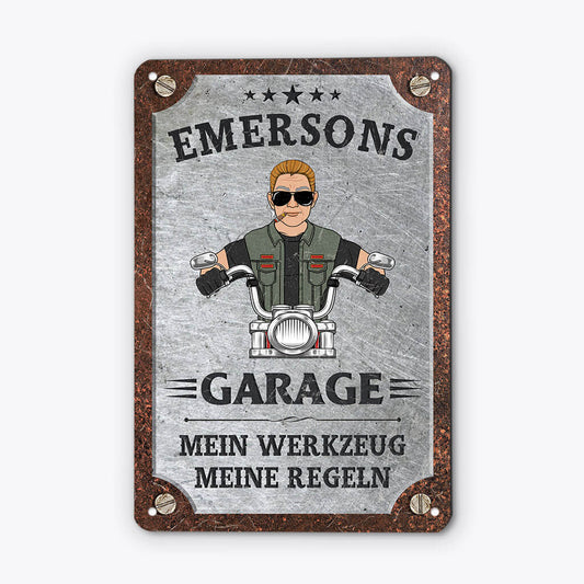 2634EGE1 garage  personalisiertes turschild fur manner