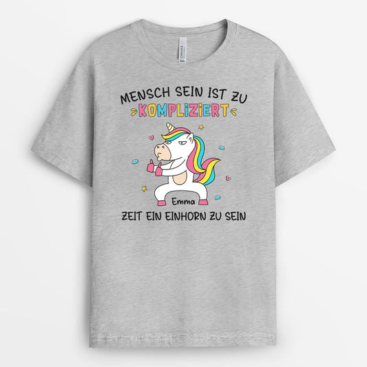 2637AGE1 ein einhorn zu sein  lustiges t shirt personalisiert