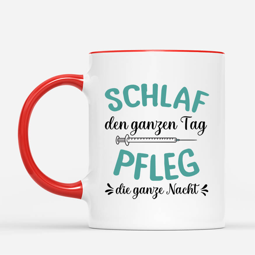 2640MGE2 schlaf den ganzen tag pfleg die ganze nacht  personalisierte tasse fur krankenschwester