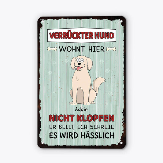 2642EGE2 verruckte hunde wohnen hier  personalisiertes turschild fur hundebeliebhaber_8abe7d04 99d3 4732 a6fa 4f7465f303c4