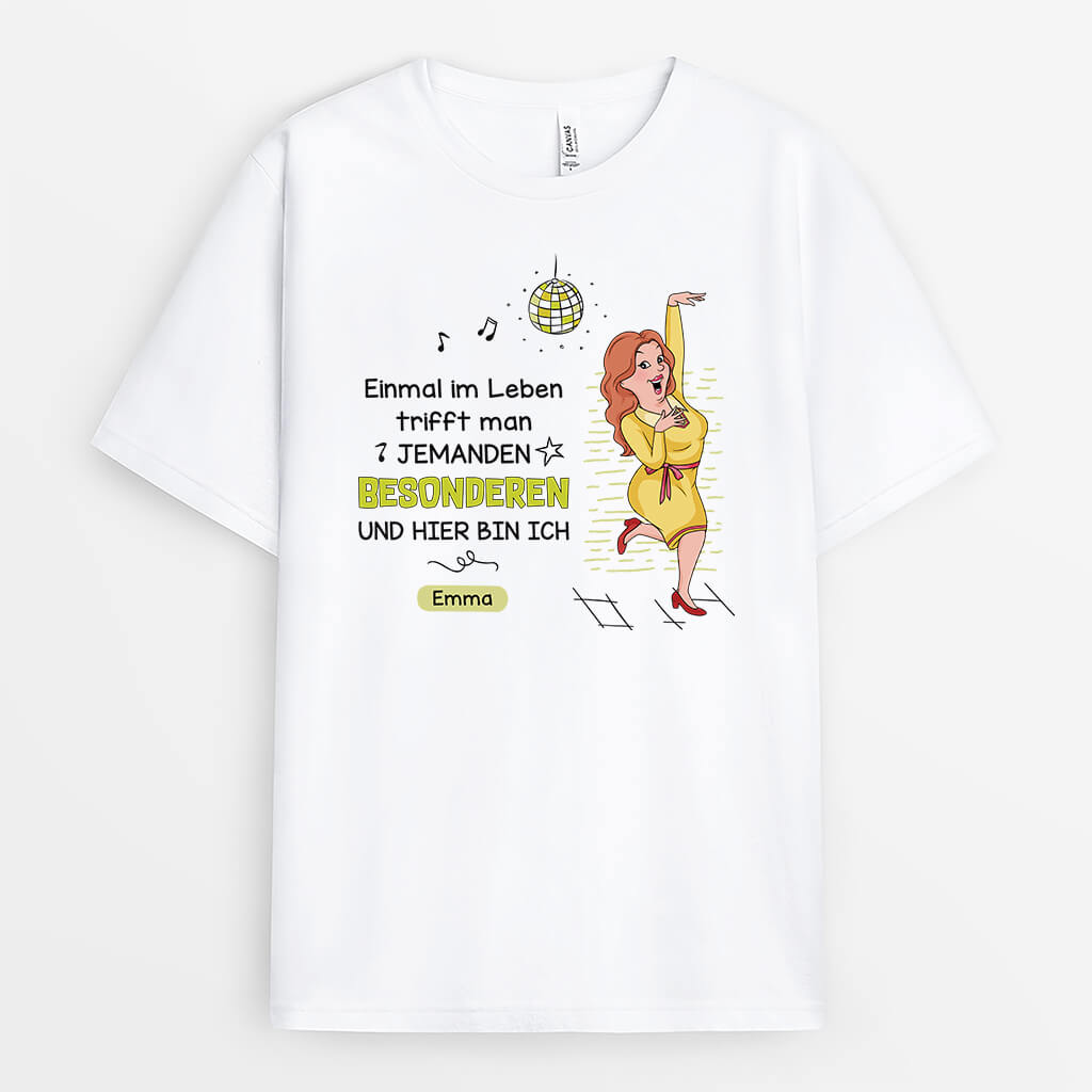 2660AGE1 einmal im leben  lustiges t shirt fur frauen personalisiert