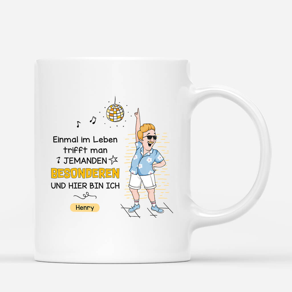 2660MGE1 einmal im leben  lustige tasse fur manner personalisiert