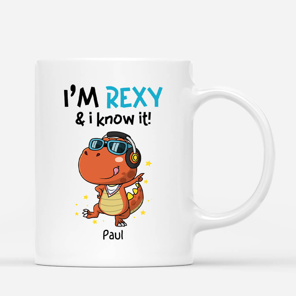 2667MGE1 ich bin rexy und ich weiss es  lustige tasse fur manner personalisiert