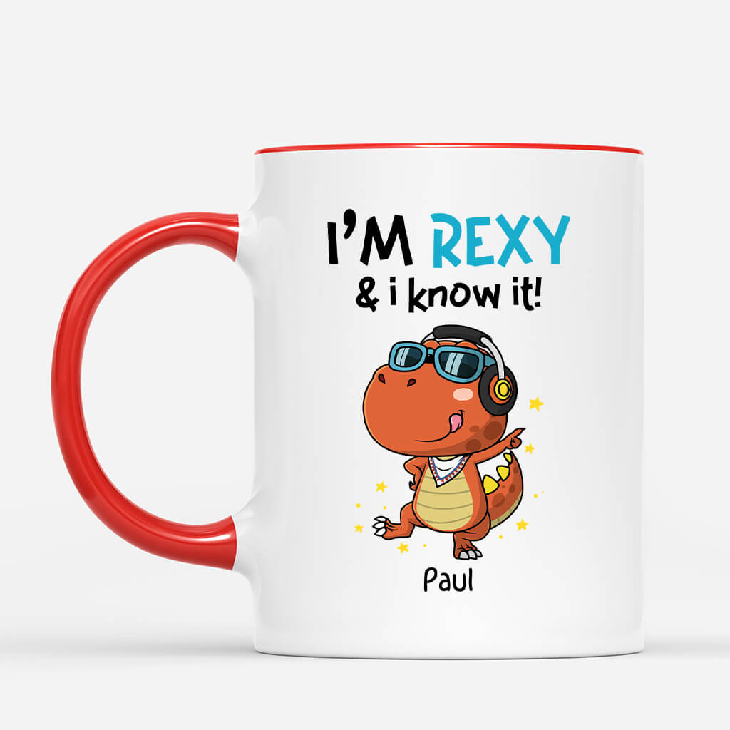 2667MGE2 ich bin rexy und ich weiss es  lustige tasse fur manner personalisiert