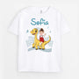 2671AGE2 dinosaurier mit kinder  personalisiertes t shirt fur kinder