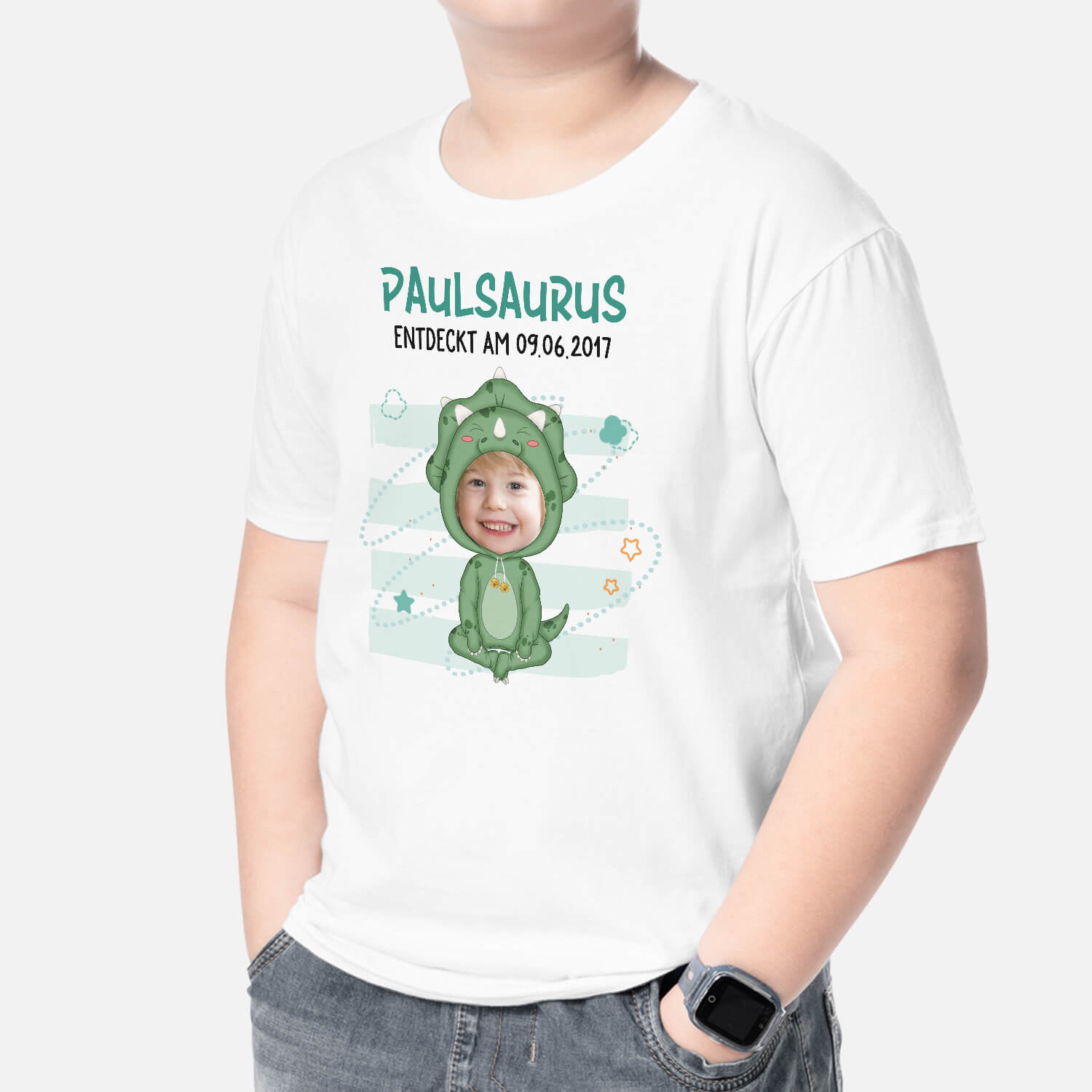 2672AGE2 name _ saurus entdeckt am  personalisiertes t shirt fur kinder_7e1fb9e5 fac1 4184 b606 353409fe3e73