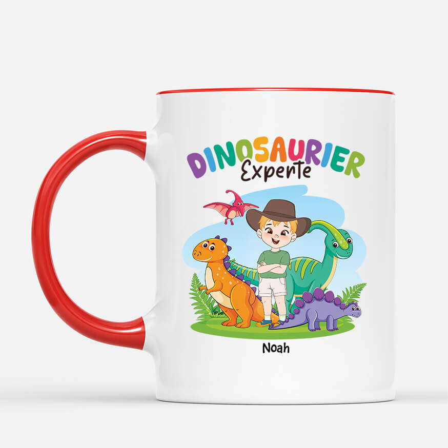 2675MGE2 dinosaurier experte  personalisierte tasse fur kinder