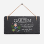 2679AGE1 ab in den garten um den alltag zu vergessen und die seele zu finden personalisiertes geschenk garten  schiefer gartenschild frauen 2679ae8h8h