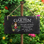 2679AGE2 ab in den garten um den alltag zu vergessen und die seele zu finden personalisiertes geschenk garten  schiefer gartenschild frauen 2679ae8h8h