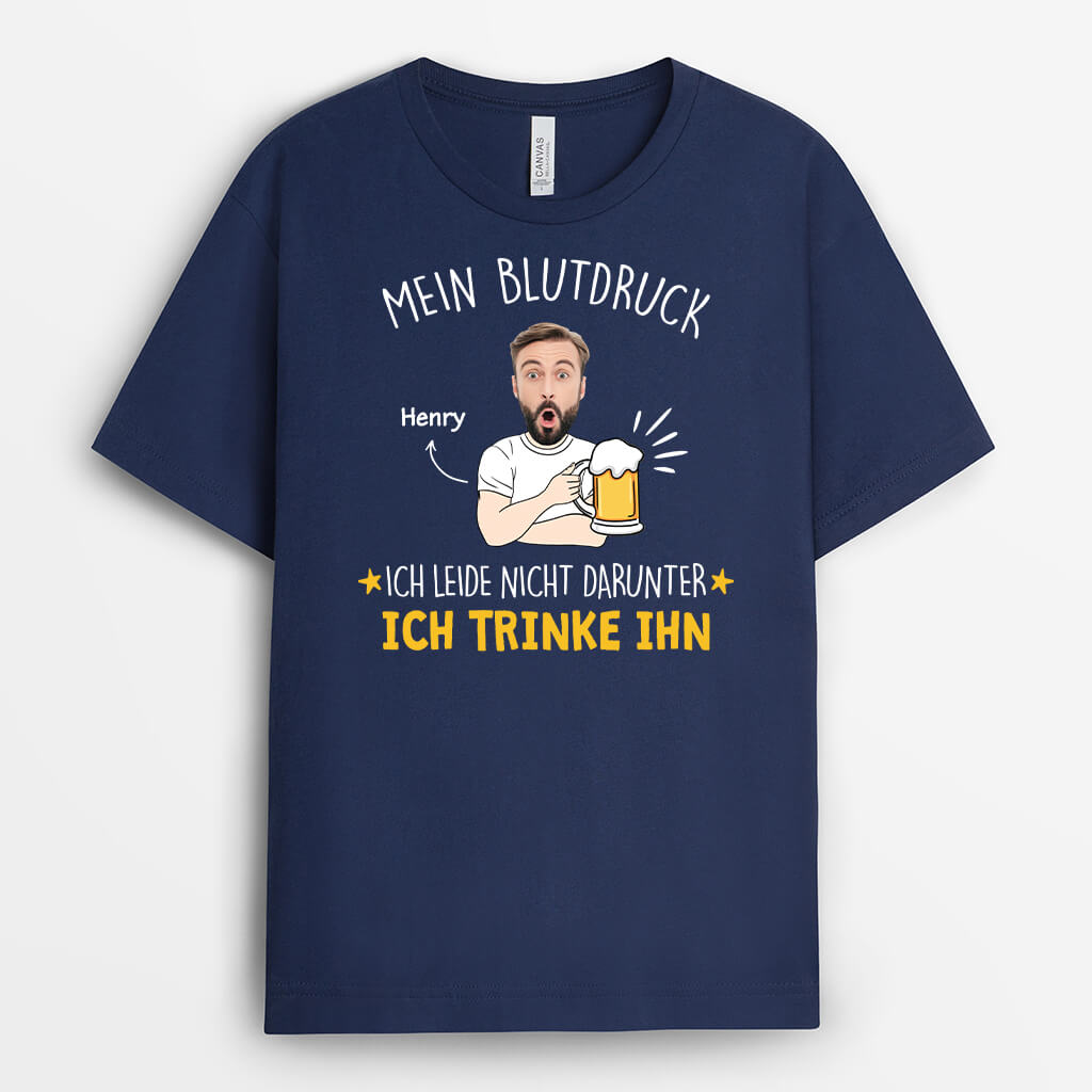 2684AGE1 mein blutdruck  personalisiertes t shirt mit gesicht fur manner