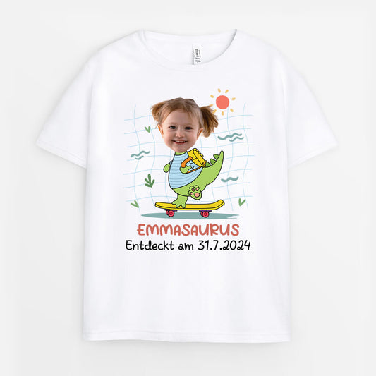 2685AGE1 entdeckt am tag monat jahr  personalisiertes t shirt fur kinder