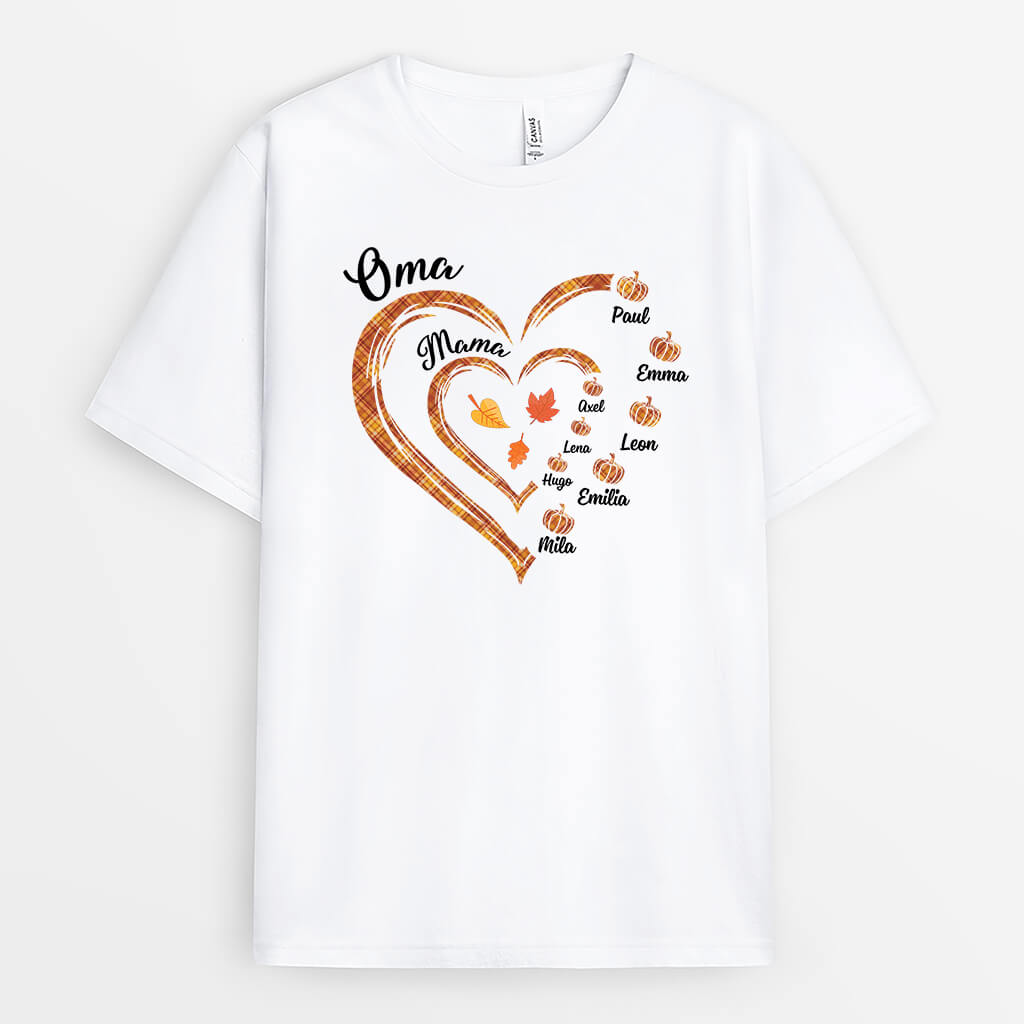 2693AGE1 das herz und mama  personalisiertes t shirt mit herbstmotiven fur mamas