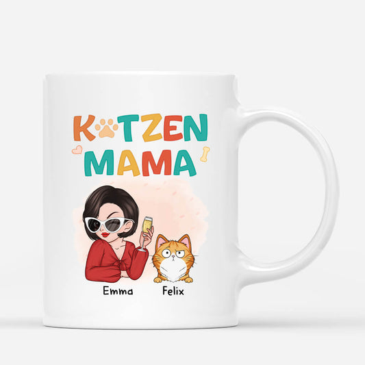 2696MGE1 katzenmama  personalisierte mama tasse fur katzenliebhaber