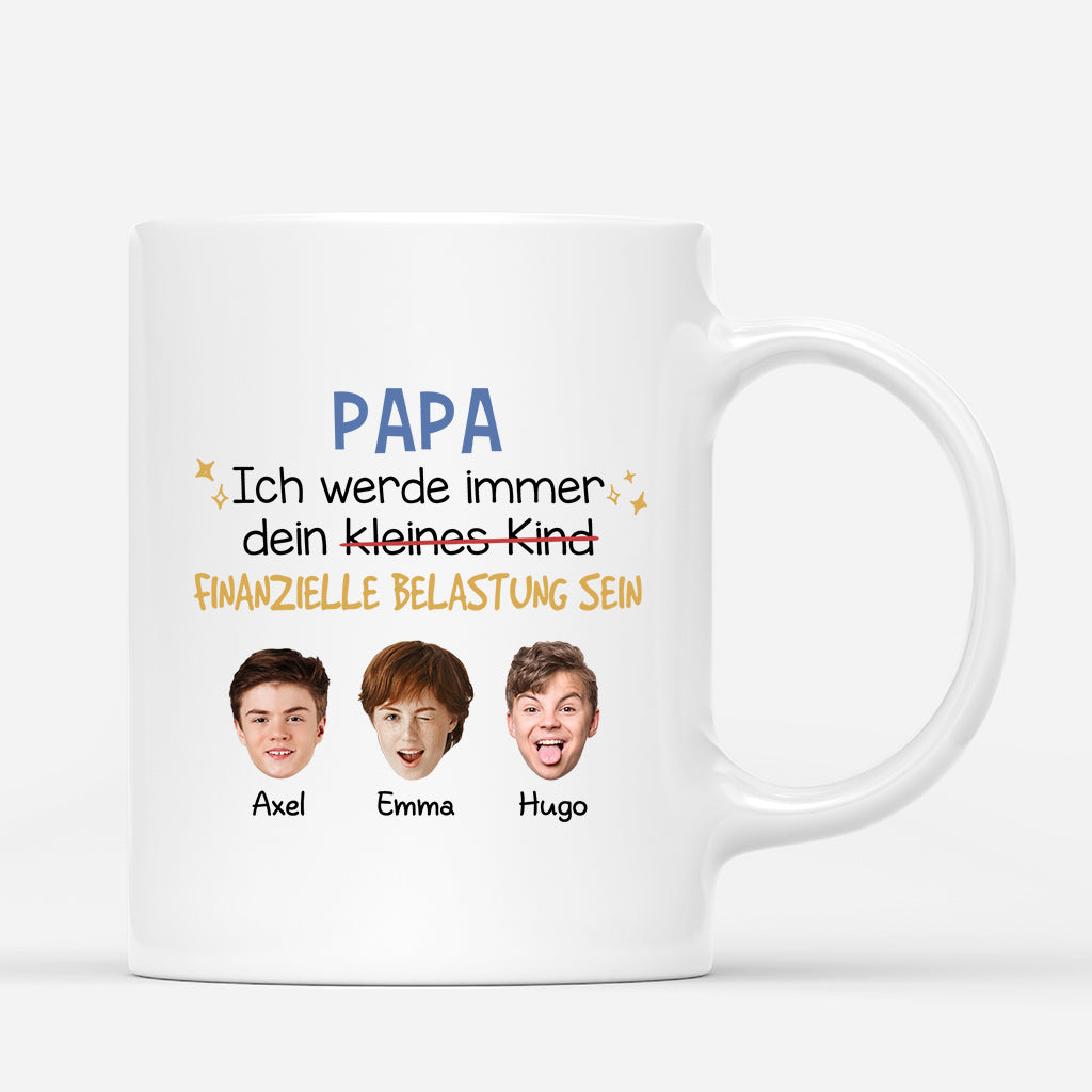 2710MGE1 papa ich werde immer  lustige tasse fur papas personalisiert