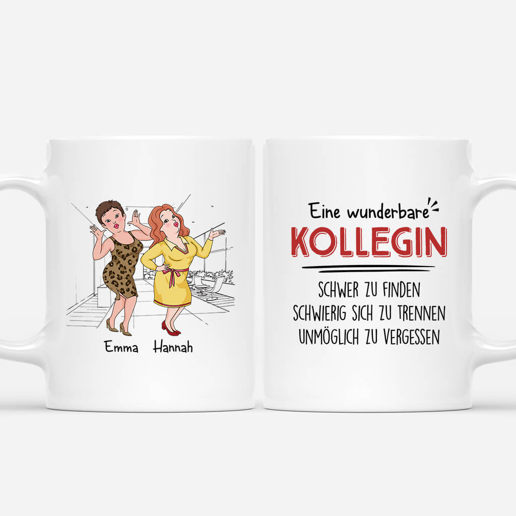 2712MGE1 eine grossartige kollegin schwer zu finden schwer zu verlieren unmoglich zu vergessen  personalisierte tasse fur kolleginnen