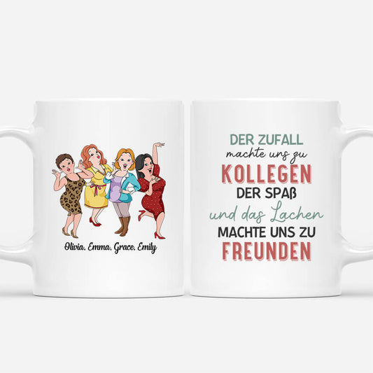 2713MGE1 der zufall machte uns zu kolleginnen der spass und das lachen machten uns zu freundinnen  personalisierte tasse fur freundinnen kolleginnen