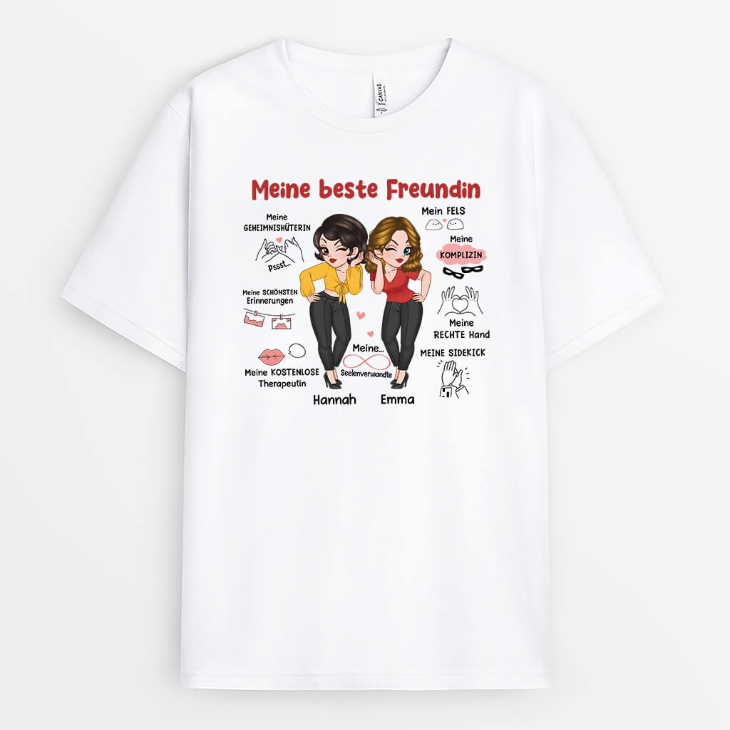 2722AGE1 meine beste freundin definition  personalisiertes t shirt fur beste freundinnen